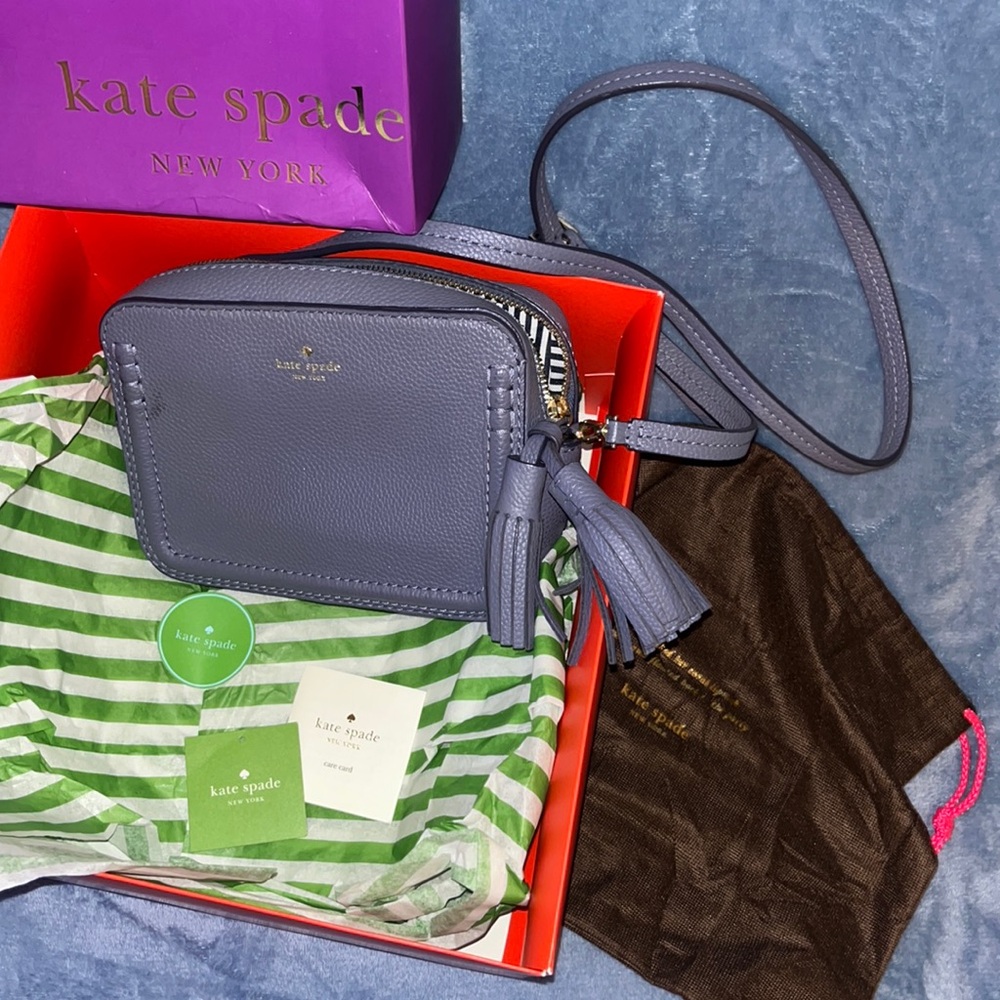 Purple Kate Spade crossbody purse